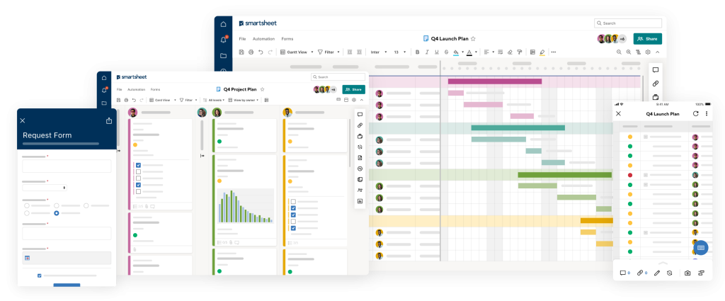 SmartSheet for Projects 3 Smartsheet multiple views of layouts