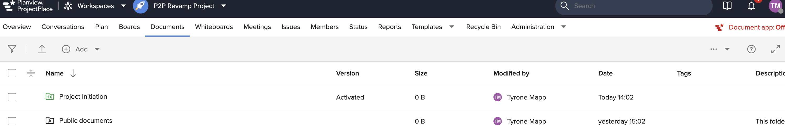 Document Library for your Project Workspace