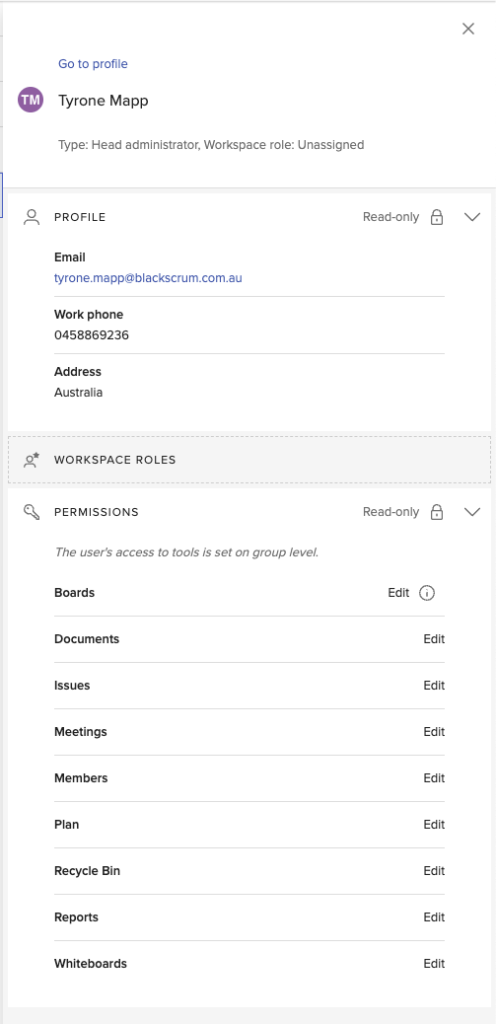 Assign permissions on Project Workspaces to Individuals