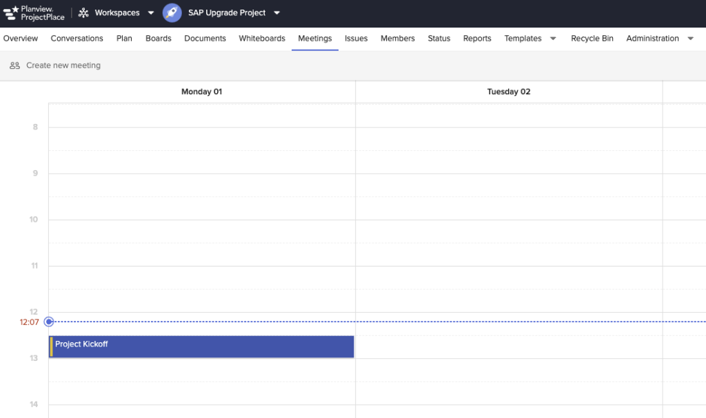 Project Calendar view by day for comprehensive scheduling options